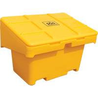 Contenants pour sel & sable SOS, Avec Moraillon, 42" x 29" x 30", 11 pi³, Jaune Pronet Distribution