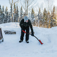 Yukon Snow Shovel, Polypropylene Blade, 18" Wide, Ergonomic D-Grip Handle Pronet Distribution