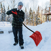 Yukon Snow Shovel, Polypropylene Blade, 18" Wide, Ergonomic D-Grip Handle Pronet Distribution