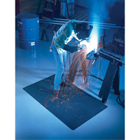 Tapis WeldSafe No 447, Caoutchouc, 3' lo, 2' la x 9/16" &eacute;pais, Noir Pronet Distribution