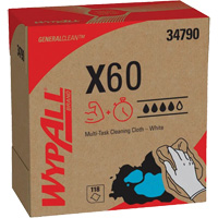 Chiffons X60 WypAll, Tout usage, 16-3/4" lo x 8-3/8" la Pronet Distribution