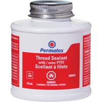 Thread Sealant with PTFE, Brush Top Bottle, 118 ml, -54°C - 150°C/-65°F - 300°F Pronet Distribution