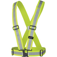 5592 Harnais de s&eacute;curit&eacute; &eacute;lastique, Jaune lime haute visibilit&eacute;, Couleur r&eacute;fl&eacute;chissante Argent, Taille unique Pronet Distribution
