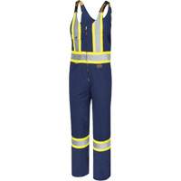 6615T Salopette de s&eacute;curit&eacute;, Poly-coton, 48 (grande taille), Bleu marin Pronet Distribution