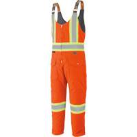 5538 High Visibility Quilted Duck Overalls, Cotton, X-Large, High Visibility Orange Pronet Distribution