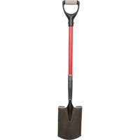 Heavy-Duty Shovels, Fibreglass, Carbon Steel Blade, D-Grip Handle, 30-1/2" Long Pronet Distribution