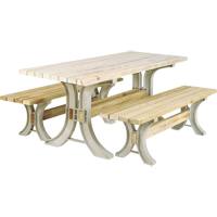 Trousse de table &agrave; pique-nique et bancs 2x4 Basics, 8' lo x 30" la, Sable Pronet Distribution