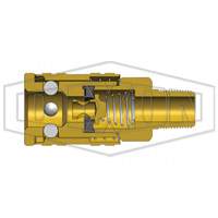 M-Series ARO Pneumatic Manual Coupler, 1/4" Pronet Distribution