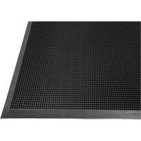 Gritstop Fingermat Matting, Rubber, Scraper Type, Textured Pattern, 2-2/3" x 3-3/4", Black Pronet Distribution