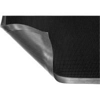 Gritstop Fingermat Matting, Rubber, Scraper Type, Textured Pattern, 2-2/3" x 3-3/4", Black Pronet Distribution