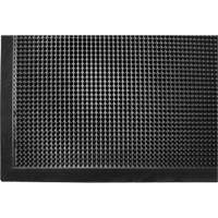 Gritstop Fingermat Matting, Rubber, Scraper Type, Textured Pattern, 2-2/3" x 3-3/4", Black Pronet Distribution