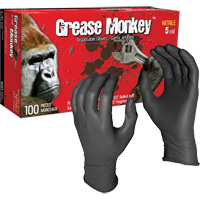 Gants jetables Grease Monkey, Grand, Nitrile, 5 mils, Sans poudre, Noir Pronet Distribution