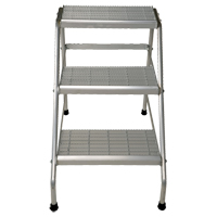 Aluminum Step Stand, 3 Steps, 34-9/16" x 22-13/16" x 30" High Pronet Distribution