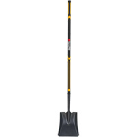 Pro Square Point Shovel, Fibreglass, Tempered Steel Blade, Straight Handle, 48" Long Pronet Distribution
