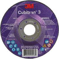 Cubitron 3 meule a moyeu d&eacute;port&eacute;, 4-1/2" x 1/4", Arbre 7/8", C&eacute;ramique, Type T27 Pronet Distribution