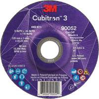 Meule &agrave; tronçonner Cubitron 3, 5" x 0,04", Arbre de 7/8", Type 27, C&eacute;ramique, 60 Tr/min Pronet Distribution