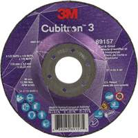 Cubitron 3 Cut and Grind Wheel, 4-1/2" x 1/8", 7/8" Arbor, Type 27, 36 Grit, Ceramic Pronet Distribution