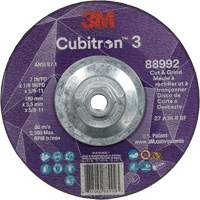 Cubitron 3 Cut and Grind Wheel, 7" x 1/8", 5/8"-11 Arbor, Type 27, 36 Grit, Ceramic Pronet Distribution