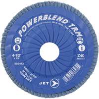 Powerblend TRM Trimmable Flap Disc, 4-1/2" x 7/8", Type 29, Z40 Grit, Zirconium Pronet Distribution