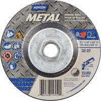 Meule pour le m&eacute;tal, 4-1/2" x 1/4", Arbre 5/8"-11, Oxyde d'aluminium, Type 27 Pronet Distribution