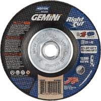 Meule &agrave; tronçonner pour coupe &agrave; angle droit RightCut Gemini, 4-1/2" x 0,045", Arbre de 5/8"-11, Type 27/42, Oxyde d'aluminium, 13580 Tr/min Pronet Distribution