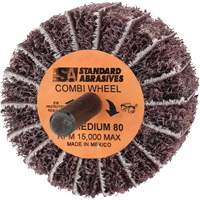 Standard Abrasives Buff and Blend Combi-Wheel 898001, 2" Dia. x 1" W, 1/4" Arbor, Aluminum Oxide Pronet Distribution
