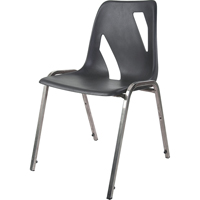 Stacking Chair, Vinyl, 31" High, 275 lbs. Capacity, Black Pronet Distribution