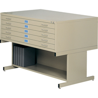 Steel Plan Files, 5 Drawers, 40-3/8" W x 29-3/8" D x 16-1/2" H Pronet Distribution