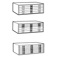 Steel Plan Files, 5 Drawers, 40-3/8" W x 29-3/8" D x 16-1/2" H Pronet Distribution