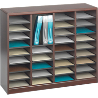 Casier &agrave; compartiments E-Z Stor pour documentation, Stationnaire, 36 fentes, Bois, 40" la x 3/4" p x 32-1/2" h Pronet Distribution