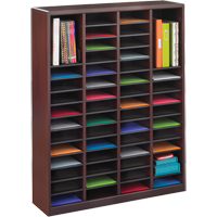 Casier &agrave; compartiments E-Z Stor pour documentation, Stationnaire, 60 fentes, Bois, 40" la x 3/4" p x 52-1/4" h Pronet Distribution
