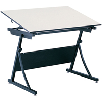 PlanMaster Height-Adjustable Drafting Table, 43" W x 29-1/2" - 37-1/2" H, Black Pronet Distribution