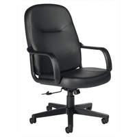 Fauteuil de bureau, Cuir, Noir Pronet Distribution