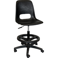 800 Series Classroom Stool with Back, Mobile, Adjustable Height, 250 lbs. Capacity Pronet Distribution