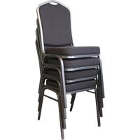 Stacking Chairs, Fabric, 37" High, 275 lbs. Capacity, Black Pronet Distribution