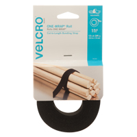 Ruban d'attaches One-Wrap, Boucle et crochet, 12' x 3/4", Auto-aggripant, Noir Pronet Distribution