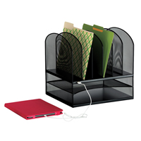 Organisateur de bureau avec alimentation USB Onyx Pronet Distribution