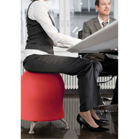 Chaise sph&eacute;rique Zenergy, Tissu, Rouge, Capacit&eacute; 250 lb Pronet Distribution