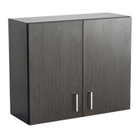 Modular Wall Cabinet, 30" H x 36" W x 15" D, 1 Shelves, Melamine, Asian Night/Black Pronet Distribution