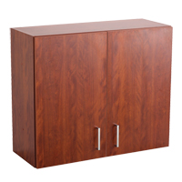 Modular Wall Cabinet, 30" H x 36" W x 15" D, 1 Shelves, Melamine, Mahogany Pronet Distribution