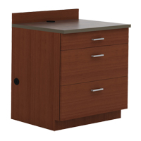 Modular Base Cabinet, 3 Drawers, 36" W x 25" D x 39" H, Mahogany Pronet Distribution