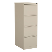 Vertical Filing Cabinet, Steel, 4 Drawers, 18-1/7" W x 25" D x 52" H, Beige Pronet Distribution