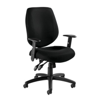 Chaise d'op&eacute;rateur Six 31, Tissu, Noir, Capacit&eacute; 250 lb Pronet Distribution
