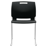 Chaise, Plastique, Hauteur 32-1/2", Capacit&eacute; 300 lb, Noir Pronet Distribution