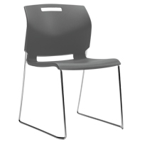 Chaise, Plastique, Hauteur 32-1/2", Capacit&eacute; 300 lb, Gris Pronet Distribution