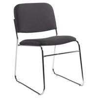 Chaise sans accoudoirs, Tissu, Hauteur 30", Capacit&eacute; 200 lb, Noir Pronet Distribution