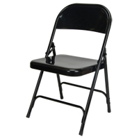 Chaise pliante, Acier, Noir, Capacit&eacute; 300 lb Pronet Distribution