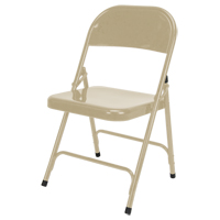 Chaise pliante, Acier, Beige, Capacit&eacute; 300 lb Pronet Distribution