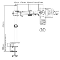 Bras pour moniteur ActivErgo Pronet Distribution