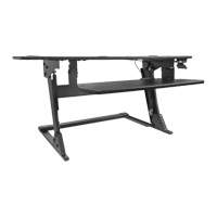 Goya Sit-Stand Workstation, Desktop Unit, 20" H x 42" W x 16" D, Black Pronet Distribution
